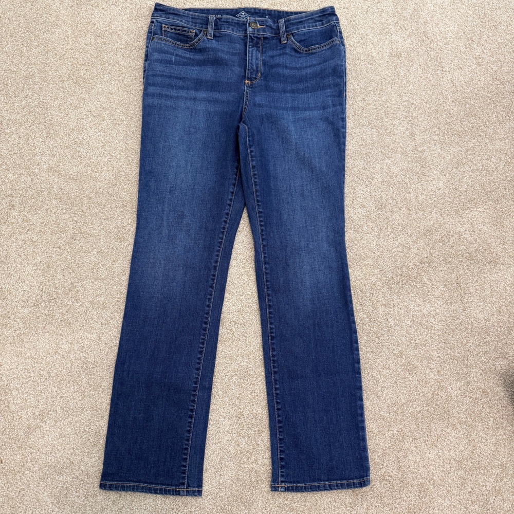 St. John's Bay Straight Leg Jeans Womens 10 Blue Stretch Repreve Denim